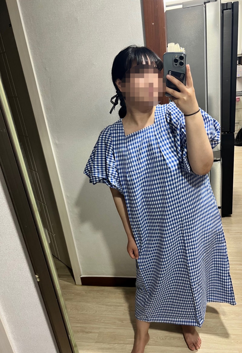 여름에 입기 좋은 시원한 여름 원피스 OOTD 지지미원피스 코발트블루 착용 후기