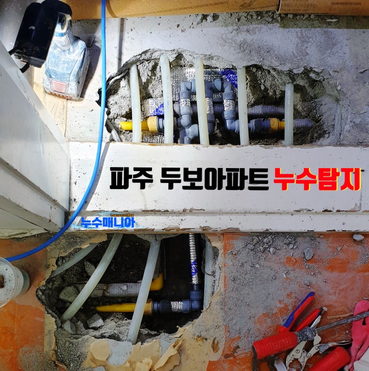  파주 두보 3차 아파트 누수 보일러 배관 누수탐지 해결 방법