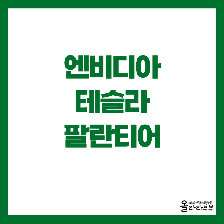  오늘 미국주식 엔비디아 테슬라 팔란티어