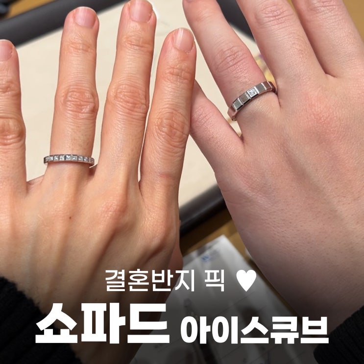  쇼파드 웨딩밴드 아이스큐브 미니 11다이아+미디엄 1다이아 25년 가격 인상 금액