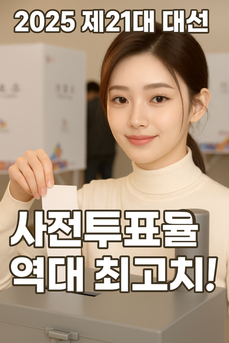 [정치] 2025 제21대 <b>대선</b> 사전<b>투표율</b> 역대 <b>최고치</b>!