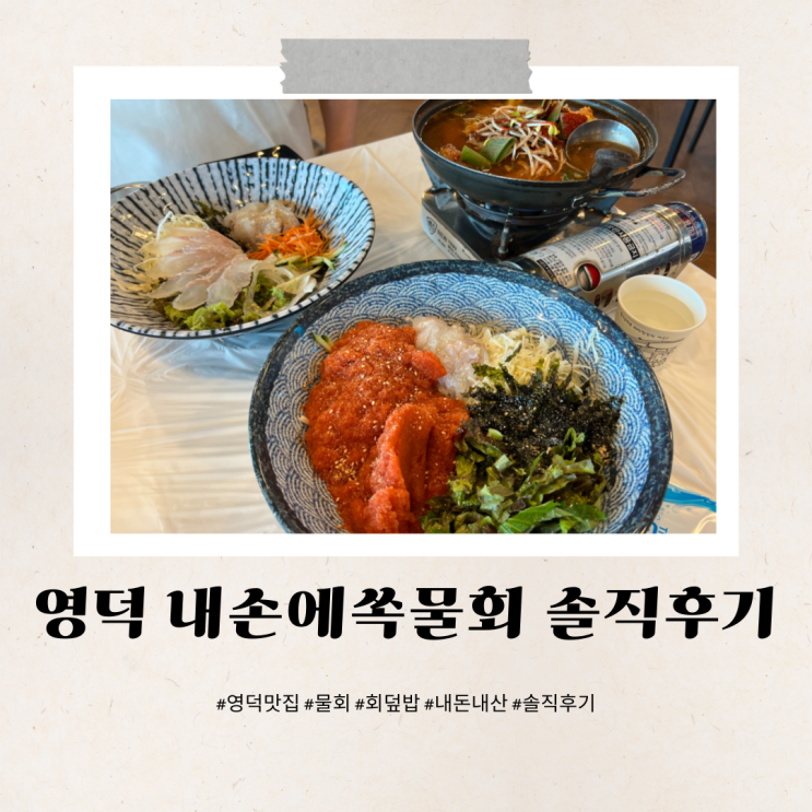  영덕 물회 회덮밥 내돈내산 솔직후기 내손에쏙물회바다정원