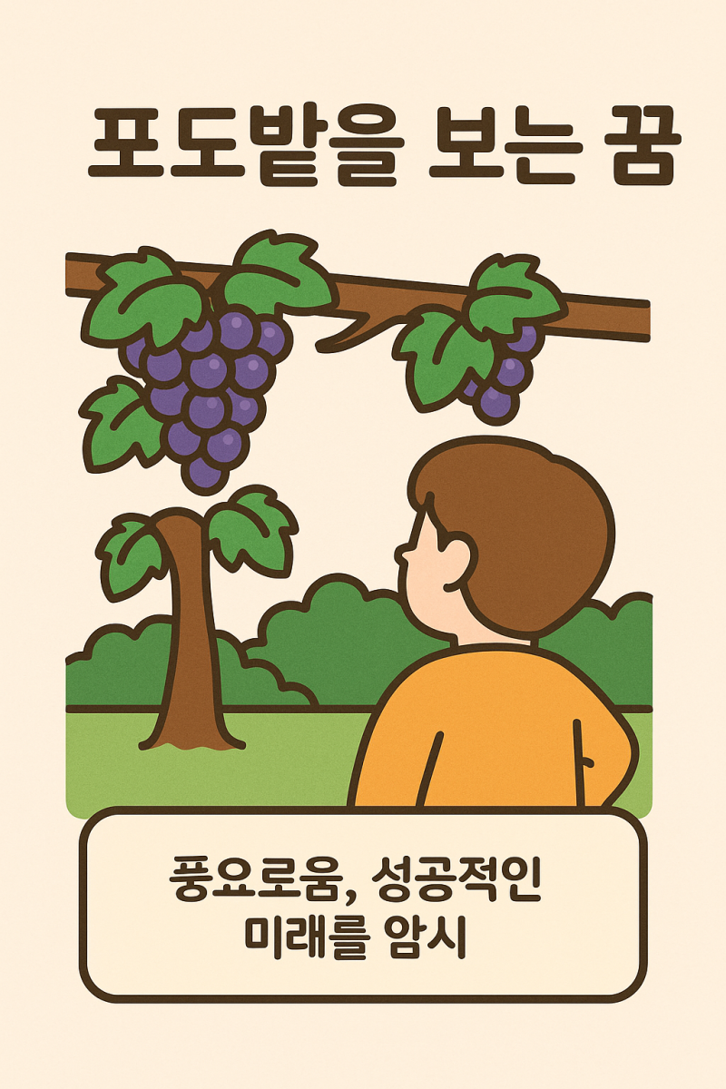 포도나무 ,포도송이,포도밭을 보는꿈 해몽