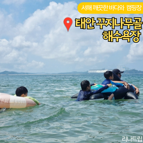  태안 꾸지나무골 해수욕장 굼벵이캠핑장 예약 명당 서해 깨끗한 바다 숙소