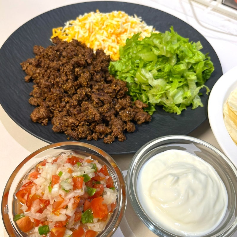 비프 타코 만들기 토마토 살사 소스 그릭요거트 소스 만드는 법 다이어트 버전 타코 레시피 ....