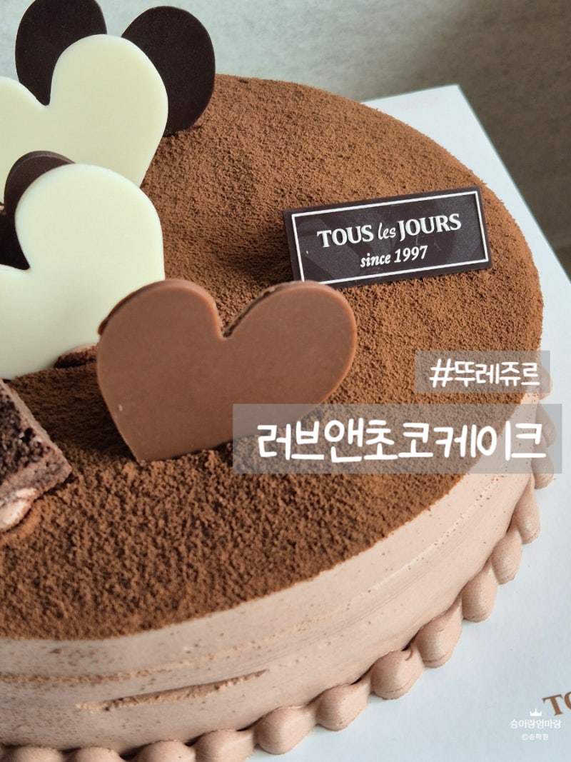 뚜레쥬르 러브앤초코케이크 아들 선택 생일케이크