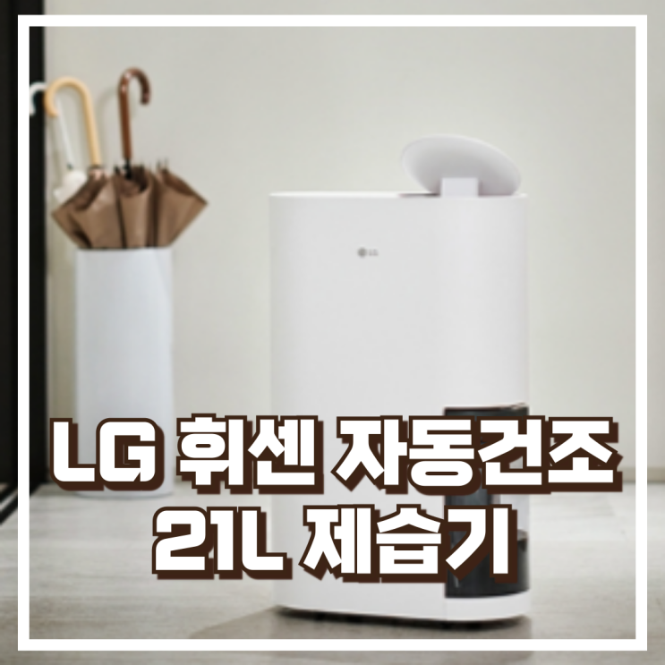  LG 휘센 오브제컬렉션 제습기 DQ214MEGA 자동건조 21L 리뷰, 혜택가