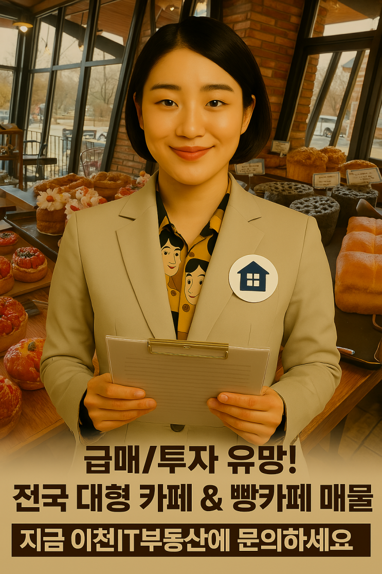   전국 대형 카페 & 빵카페 매물, 이천IT부동산이 책임집니다!