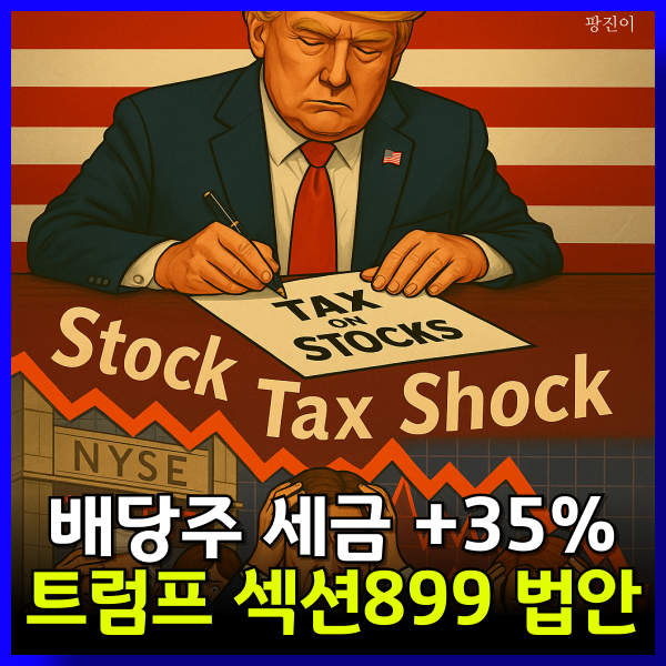  트럼프 섹션899 복수세금 하원통과 - 미국 배당주 세금폭탄 우려