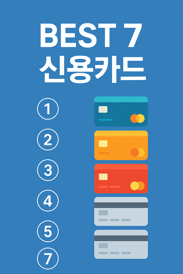  2025년 신용카드 추천 BEST 7｜실속파를 위한 혜택 분석