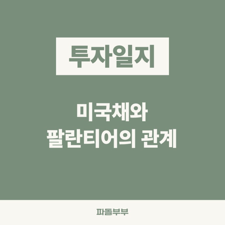  기술주 성장주 팔란티어와 미국채 채권 10년물 금리 투자 관계