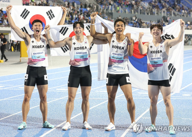 [영상] 한국 <b>남자 400m 계주</b>, 올림픽 꿈을 향한 뜨거운... 