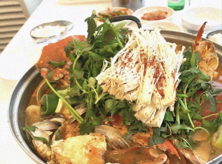  대천해수욕장맛집 해물뚝배기 한 그릇에 바다가 통째로
