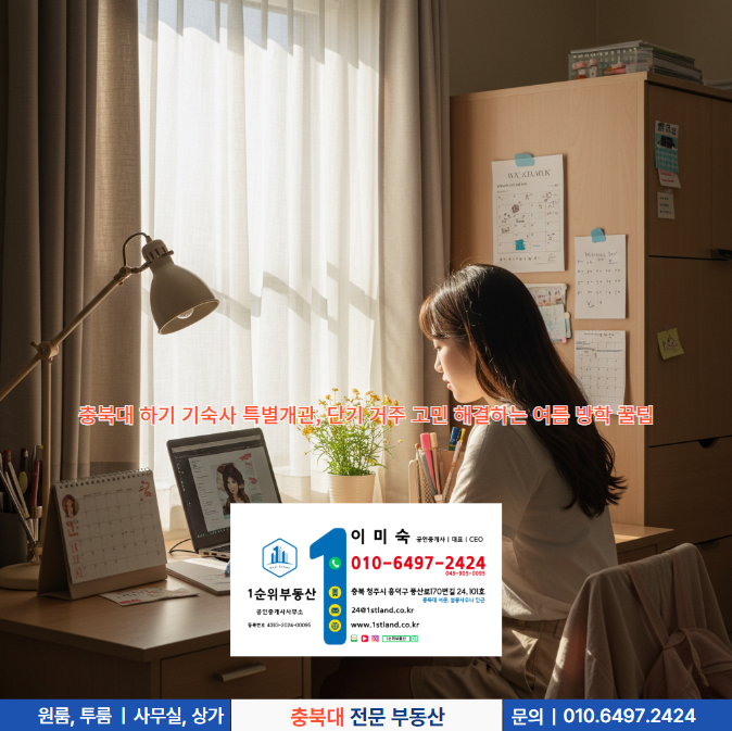  충북대 하기 기숙사 특별개관, 단기 거주 고민 해결하는 여름 방학 꿀팁