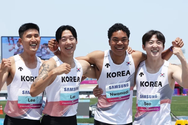 한국, <b>육상</b> <b>남자</b> 400m 사상 최초 <b>계주 우승</b> 쾌거