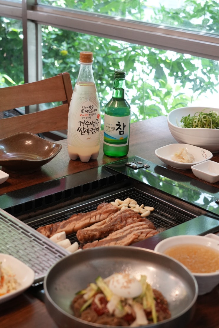  경주 갈비 맛집 아기랑 가기좋은 경주 냉면 돼지갈비, 동천부경숯불갈비