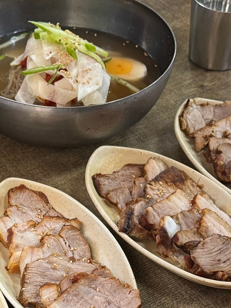  성수동 뚝도시장 숨은 맛집 ‘삼미냉면칼국수’ | 냉면 수육 만두 추천 및 후기