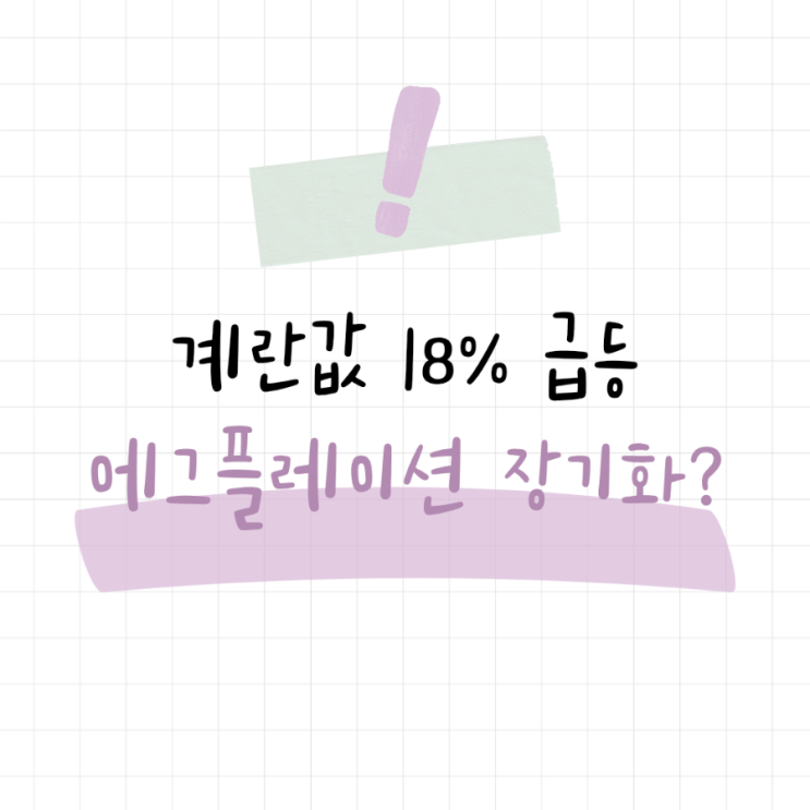  계란값 18% 급등, 에그플레이션 장기화 되나?