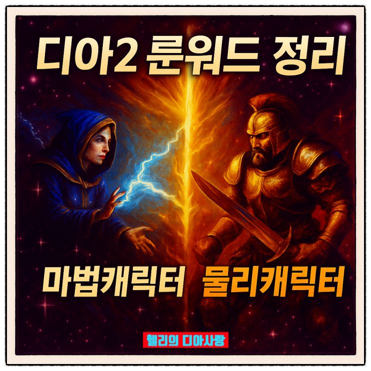  디아2 룬워드 정리 - 마법캐릭, 물리캐릭 가장 많이사용되는 룬워드 총정리
