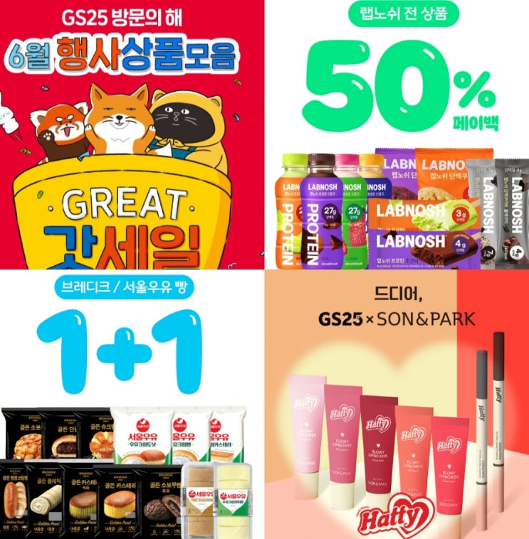 gs25 6월 행사 편의점 할인 빵 랩노쉬 손앤박 하티 추천 gs25 6월 행사 편의점 할인 빵 랩노쉬 손앤박 하티 추천