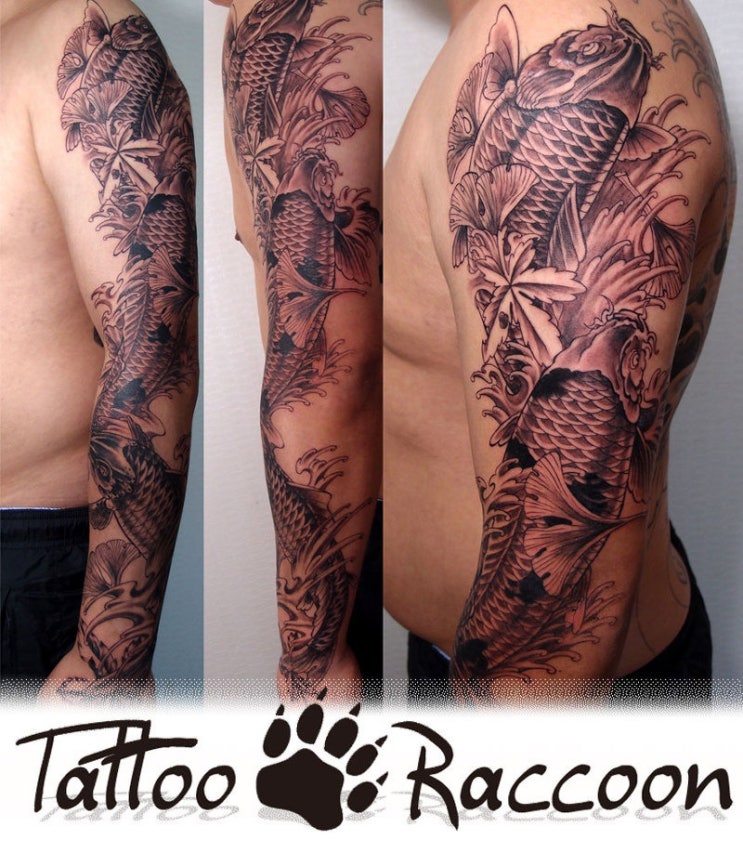  은행잎과 잉어 긴팔문신. 기존 이레즈미 스타일과는 다르게 작업햇습니다[홍대 타투라쿤/ 이전 타투사진] 2013. 3. 21. 17:25