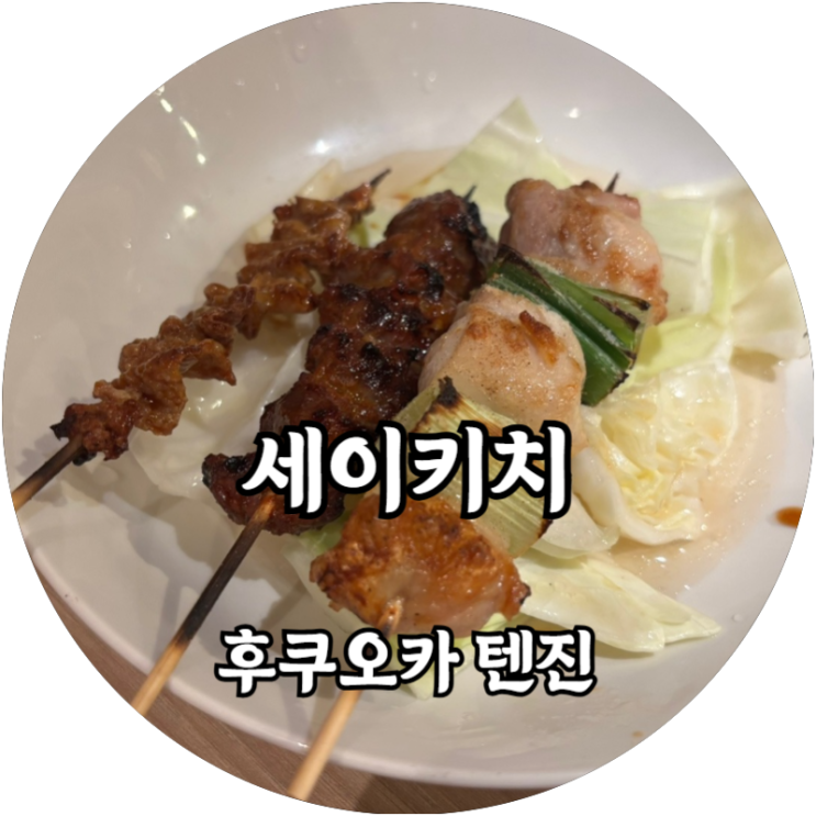  후쿠오카 텐진맛집 야키토리 세이키치 텐진미나미점