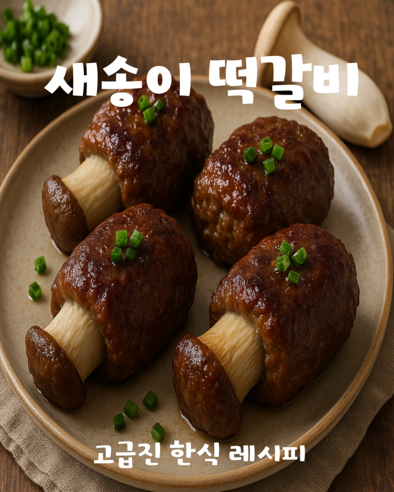 새송이 떡갈비 레시피 - 선물 요리, 나름 고급진 요리 추천 !!!