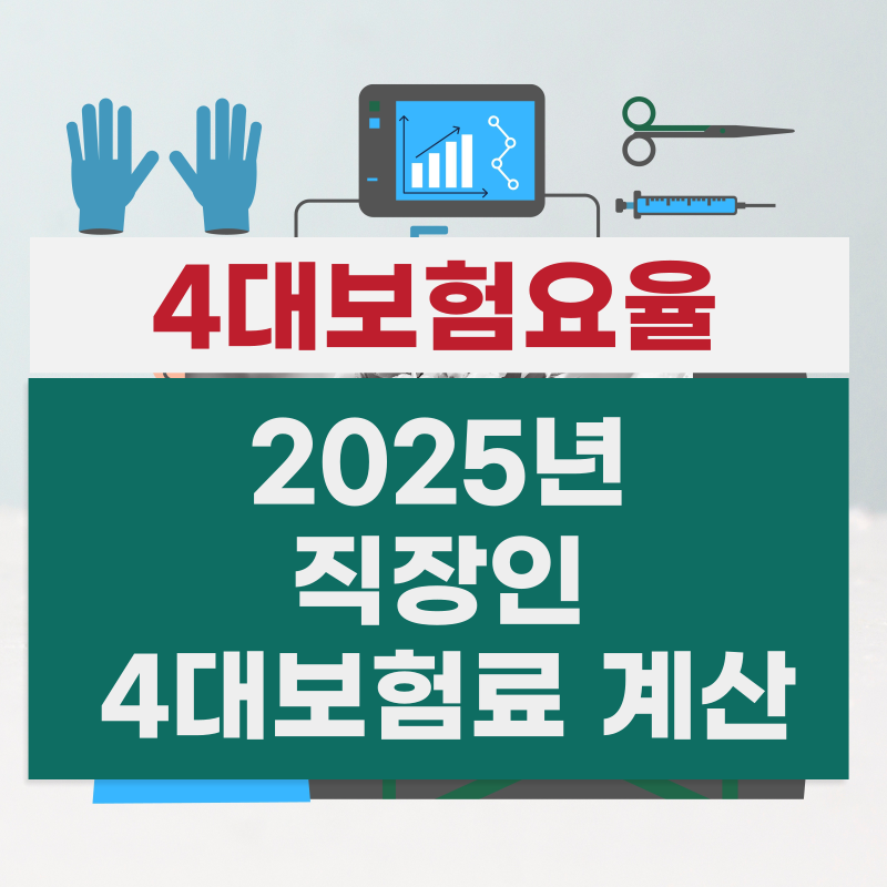 2025년 4대보험요율 직장인 건강보험료 국민연금 고용 산재 보험 산정기준