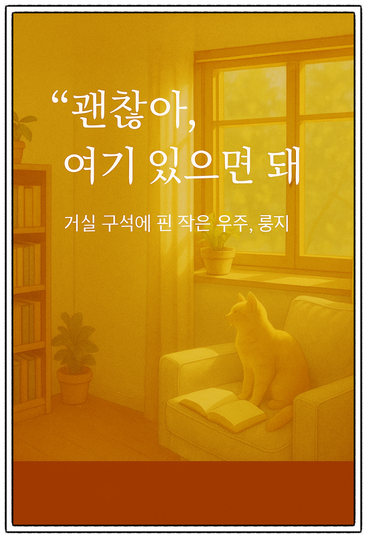  “괜찮아, 여기 있으면 돼”- 거실 구석에 핀 작은 우주, 룽지