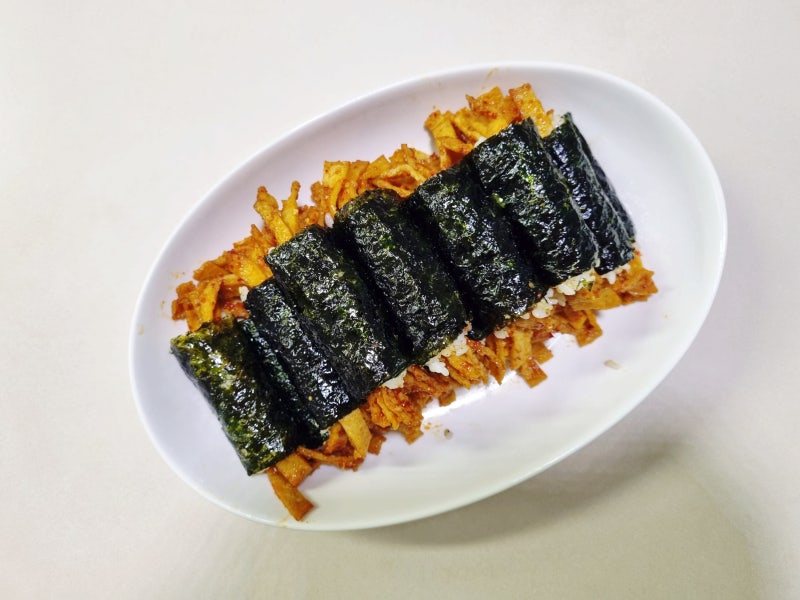 매콤오뎅김밥 레시피 초간단 매콤어묵볶음 김밥 양념 만들기
