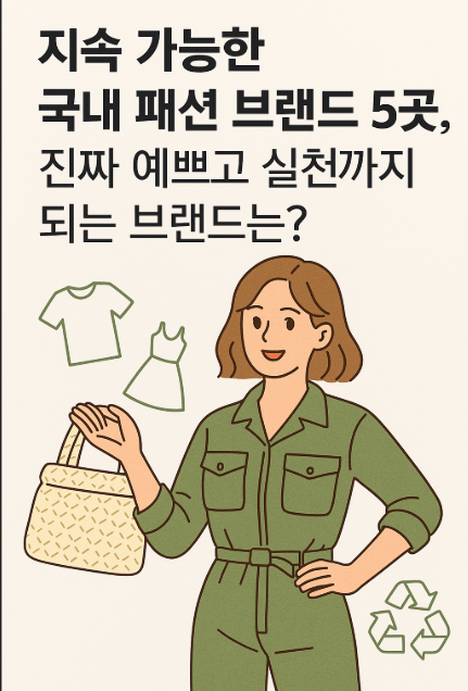  지속 가능한 국내 패션 브랜드 5곳, 진짜 예쁘고 실천까지 되는 브랜드는?