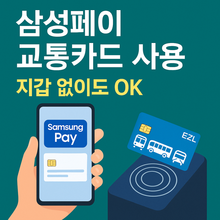  삼성페이 교통카드 등록법! 실물 없이 교통비 할인까지