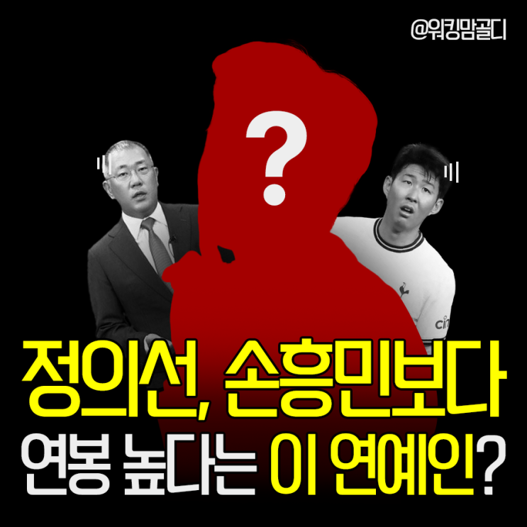 작년 정의선 손흥민 연봉보다 많이 받았다는 '이 연예인'
