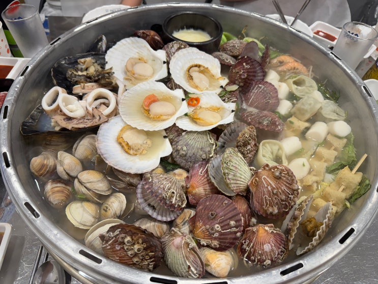  대실역 조개전골 맛집 ‘갯벌의 조개’ 샤브·칼국수까지 코스로!