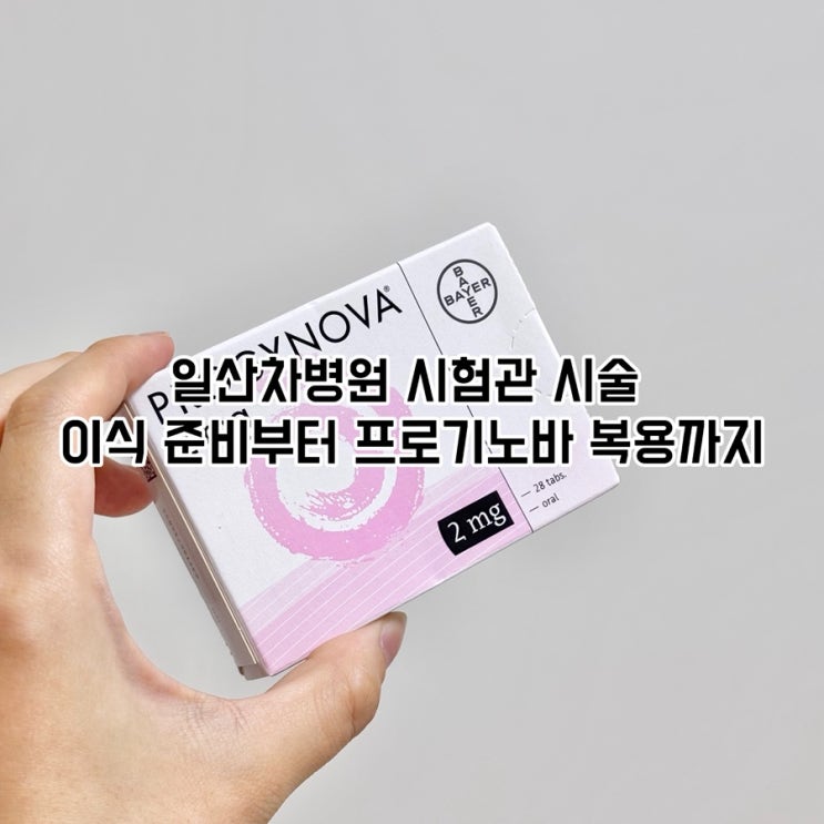  일산차병원 시험관 시술 1차｜이식 준비부터 프로기노바 복용까지