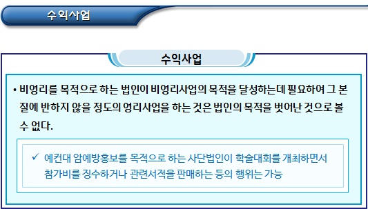  비영리법인 설립허가 취소(목적 이외 사업)