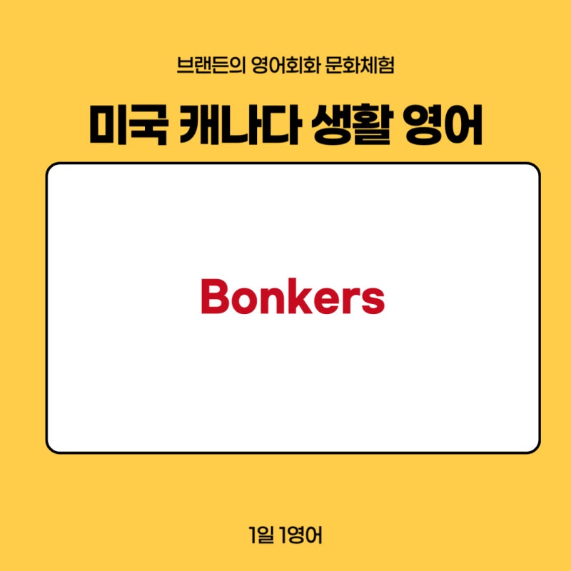 미국 캐나다 생활영어: Bonkers
