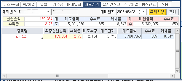  500만원으로 1억만들기 2025년 6월 2일 수익인증