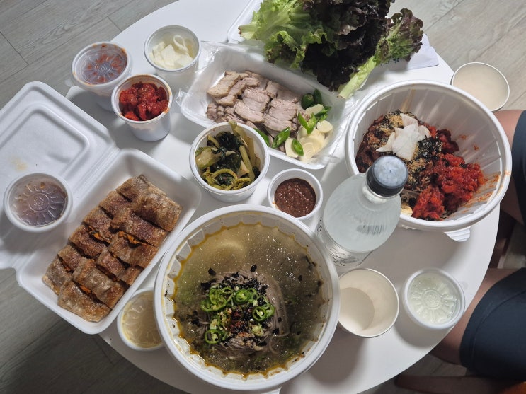  강릉 경포대 막국수 맛집 명경막국수 내돈내산 포장 추천 후기