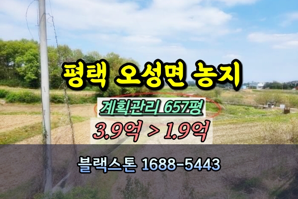  평택 오성면 농지 경매 500평이상 2억 [2024타경1178]