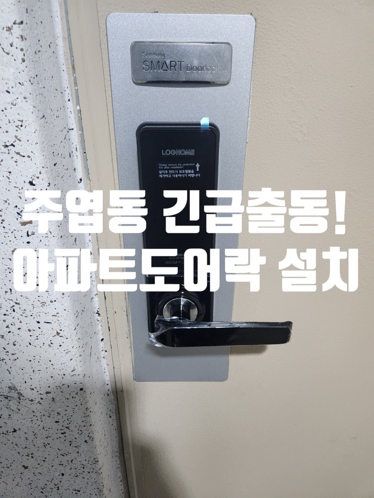  일산 주엽동 열쇠 긴급출동! 강선마을9단지 도어락 고장, 에버넷 번호키 신속 교체 설치!