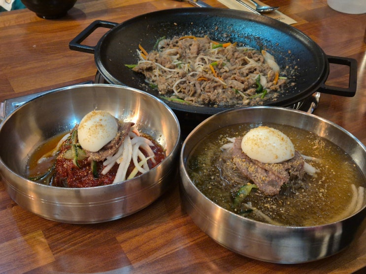  판교 테크노밸리 맛집 수작 여름엔 냉면 불고기 세트