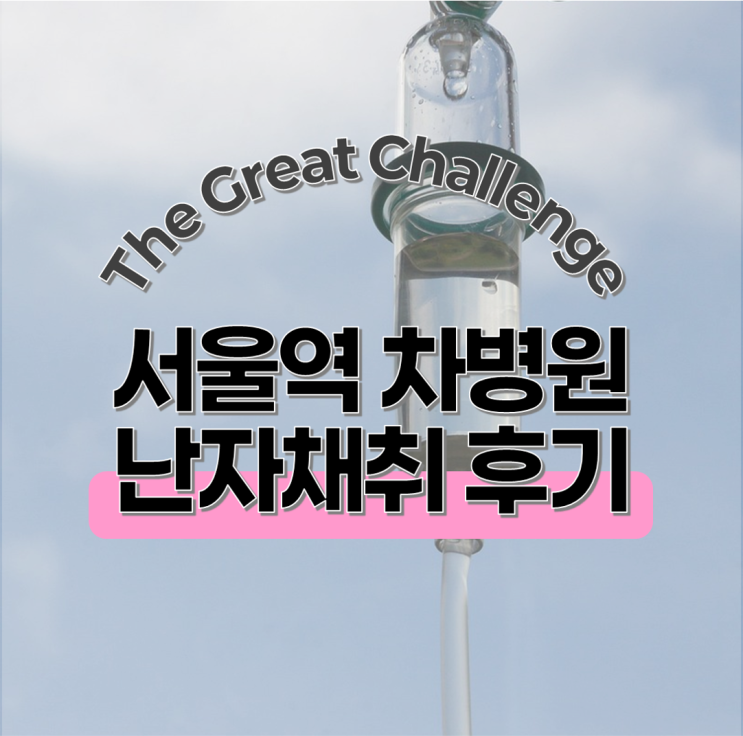  서울역차병원 난자채취 시기부터 비용까지 정리｜시험관1차 기록