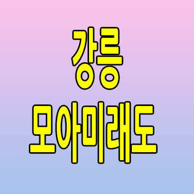  강릉 모아미래도 오션리버 분양가 견소동 미분양아파트 모델하우스 분양정보