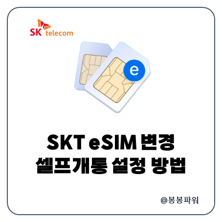 SK eSIM 변경 셀프개통 설정 방법 기기변경 유의사항