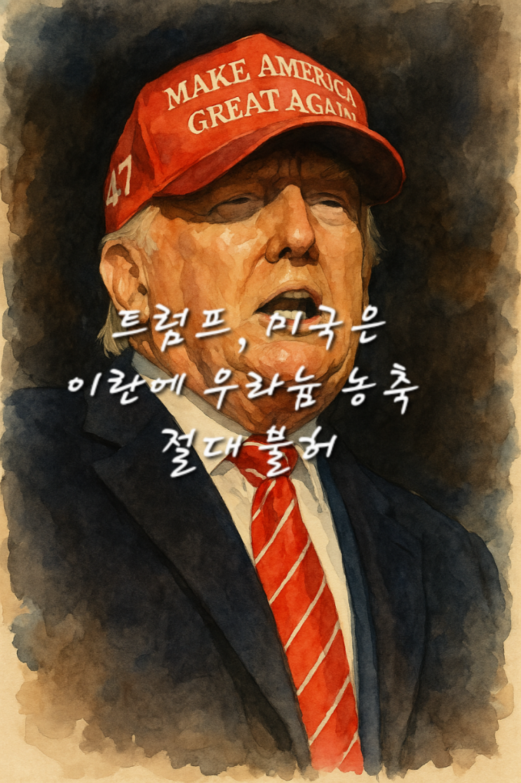트럼프 "<b>이란 우라늄 농축</b>, 절대 허용 안된다." 강경 메시지