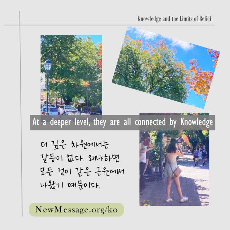 더 깊은 차원에서는 갈등이 없다. 더 깊은 차원에서는 갈등이 없다.