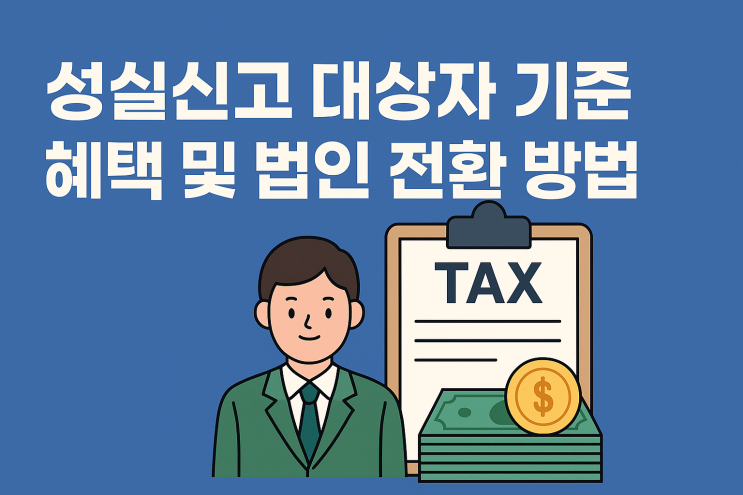  성실신고 대상자 기준 총정리! 세금폭탄 피하는 절세법