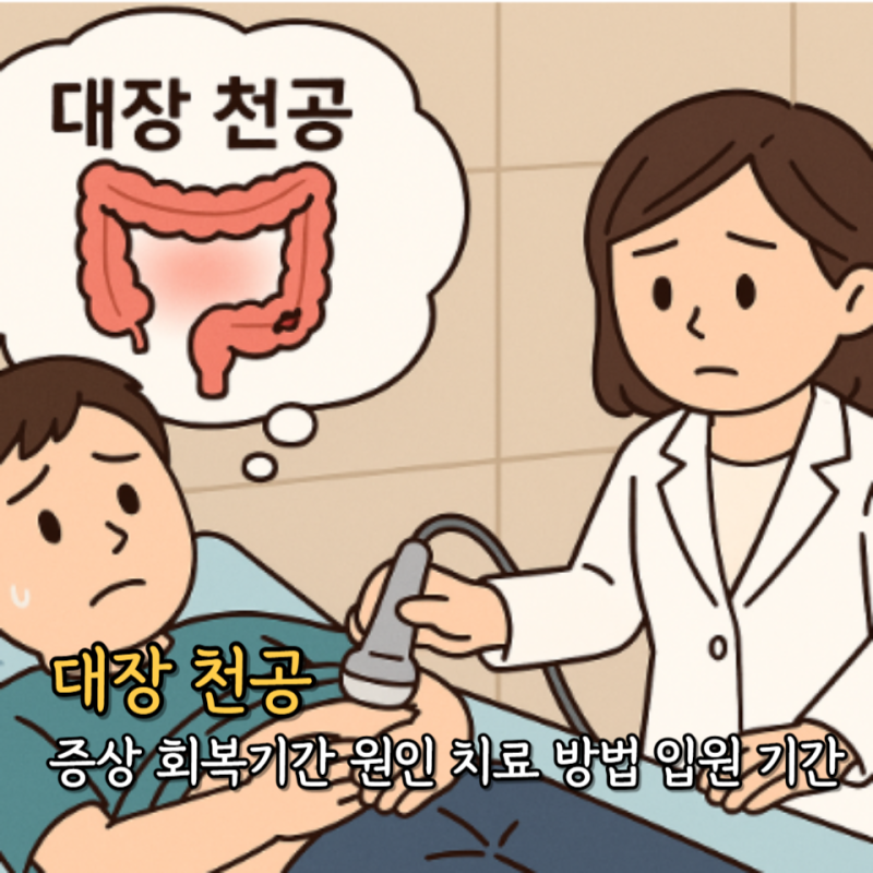 대장 천공 증상 회복기간 원인 치료 방법 입원 기간