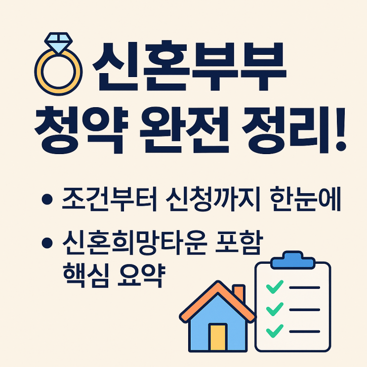  신혼부부 청약 조건·신청법 총정리
